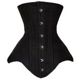 True Corset, Black Stell Boned Corset, European And American Girls' Double Steel Corset Naughty Smile Fashion