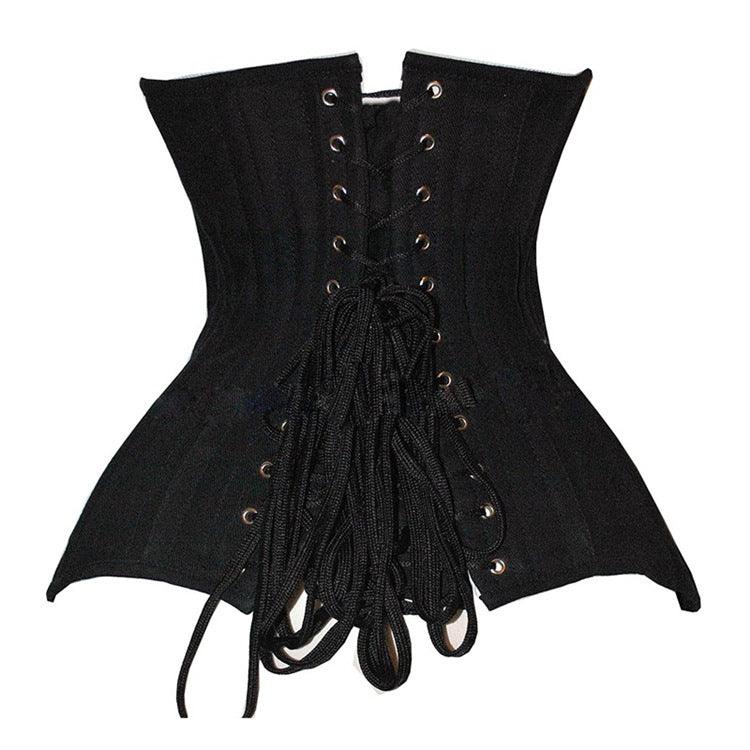 True Corset, Black Stell Boned Corset, European And American Girls' Double Steel Corset Naughty Smile Fashion