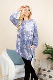 Ultra Cozy Tie Dye French Terry Brush Oversize Casual Pullover