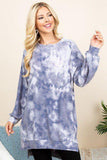 Ultra Cozy Tie Dye French Terry Brush Oversize Casual Pullover