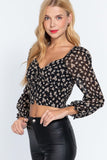V-neck Floral Print Woven Top Naughty Smile Fashion