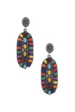 Western Style Oval Earring Naughty Smile Fashion