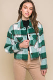 Yarn Dyed Plaid Button Up Jacket Naughty Smile Fashion