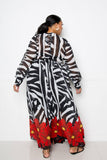 Zebra Printed Dress